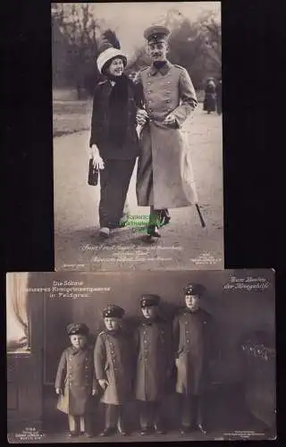 172123 2 Ansichtskarte Berlin 1913 Königshaus Prinz August Herzog z Braunschweig Prinzessin