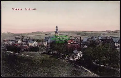 172043 AK Neumark Vogtland um 1910 Panorama mit Kirche