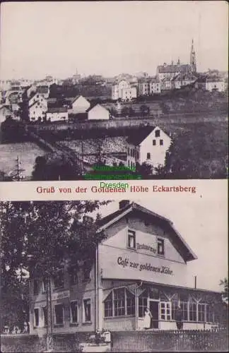 171107 AK Zittau Goldene Höhe Eckartsberg Restaurant Cafe zur goldenen Höhe 1917