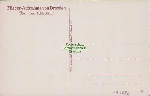 171292 AK Flieger-Aufnahme von Dresden Über dem Schlachthof um 1915 Brauneis