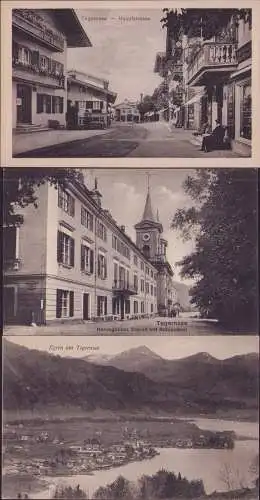 170711 3 AK Tegernsee Bay. um 1920 Schloss Bräustüberl  Hauptstraße Egern