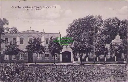 161660 AK Gesellschaftshaus Tivoli Osnabrück 1925 I. Carl Wolf  Gartenwirtschaft