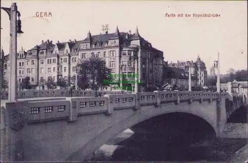 161674 AK Gera 1922 Partie mit der Heinrichsbrücke