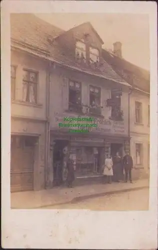 158444 AK Greiz 1917 Fotokarte Geschäft Ernst Fröhlich Tapezierer & Dekorateur