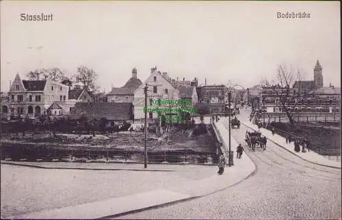 158392 AK Staßfurt 1911 Bodebrücke Kaiserhof