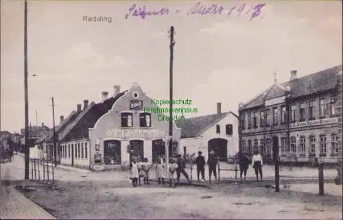 158401 AK Rodding Kommune Rödding 1918 Platz Geschäfte bei Haderslev Hadersleben