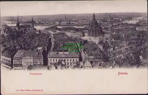 158189 Ansichtskarte Dresden Panorama Zentrum Neumarkt Frauenkirche um 1900