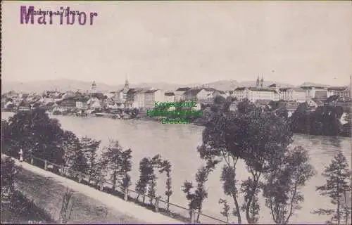 158208 Ansichtskarte Maribor Marburg an der Drau Panorama 1926 Slowenien