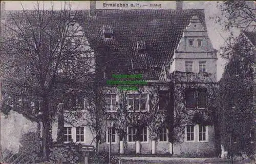 158145 Ansichtskarte Ermsleben am Harz Schloß 1921