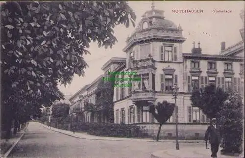 157142 Ansichtskarte Nordhausen 1907 Promenade