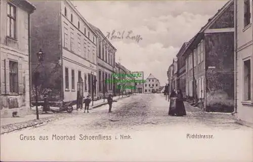 156876 AK Moorbad Schönfliess Schoenfliess in der Neumark um 1910 Richtstrasse