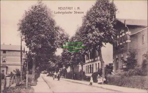 157093 AK Neustadt i. M. um 1910 Ludwigsluster Straße Verlag A. Matthies