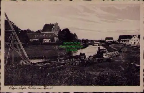 156784 AK Lötzen Ostpr. Gizycko um 1940 Partie am Kanal