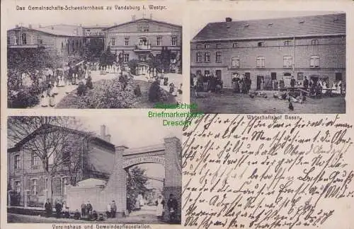 156883 AK Wiecbork Vandsburg Wpr. 1915 Diakonissen Mutterhaus Vereinshaus Basan