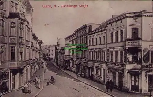 156757 AK Cüstrin Neustadt Küstrin 1916 Landsberger Straße Cüstriner Möbelhaus