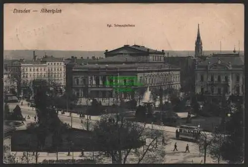 155316 AK Dresden Neustadt 1911 Albertplatz Kgl. Schauspielhaus