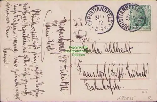 154815 AK Gravenshoved Dänemark Christiansfeld 1912