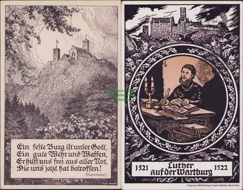 154658 2 AK Luther Gedächtnisfeier Eisenach 1921 Neulandhaus 1918 Künstlerkarte