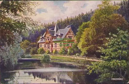 154614 AK Thüringer Waldsanatorium Finkenmühle bei Schwarzburg Post Mellenbach