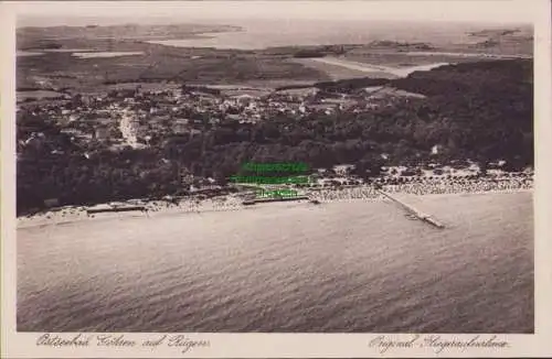 153514 3 AK Ostseebad Göhren auf Rügen 1932 Fliegeraufnahme Strand  Promenade