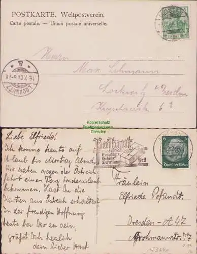 153640 2 AK Meißen 1904 Albrechtsburg 1938