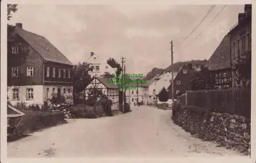 153511 AK Leubsdorf/Sa. Dorfstraße Kopieranstalt Riedel Malterhausen 1954