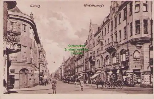 153332 AK Gleiwitz Gliwice O.-S. Oberschlesien Wilhelstraße um 1920