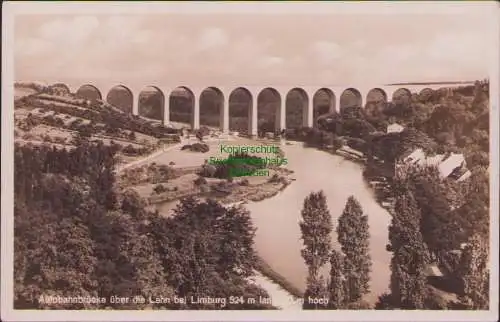 152359 AK Autobahnbrücke bei Limburg an der Lahn 1939 Feldpost Reichsautobahn