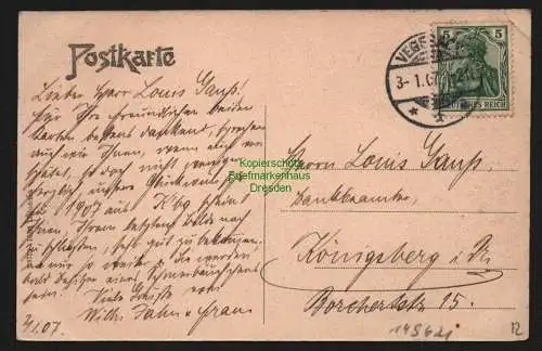 149621 Ansichtskarte Grohn Vegesack Lesum 1907