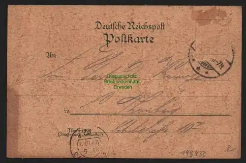 149433 AK Litho Eisenhammer Düben 1902