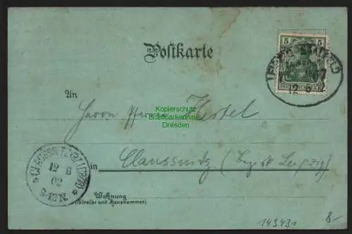 149431 AK Knauthain Litho Vergnügungsetablissement Gasthof am Park 1902