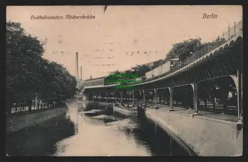 149538 AK Berlin Hochbahnstation Bahnhof Möckernbrücke 1911