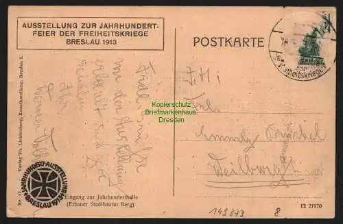 149373 AK Breslau 1913 Jahrhundertfeier Der Freiheitskriege