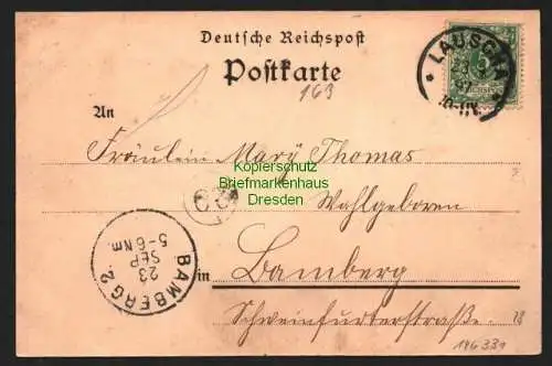 146331 AK Lauscha Litho 1897 Hotel Böhm Oberes Dorf Bahnhofstraße