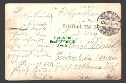 145987 AK Klettendorf Hartlieb bei Breslau 1914 Klecina Krzyki Krietern Soldaten