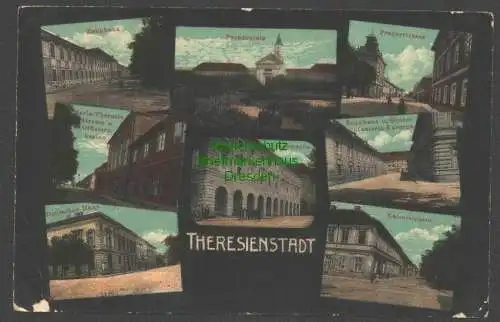 146028 AK Terezin Theresienstadt um 1910 Kaserne Zeughaus Paradeplatz Gasthaus