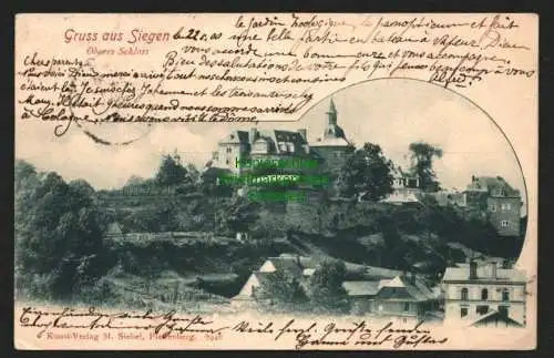 143913 AK Siegen Oberes Schloss 1900