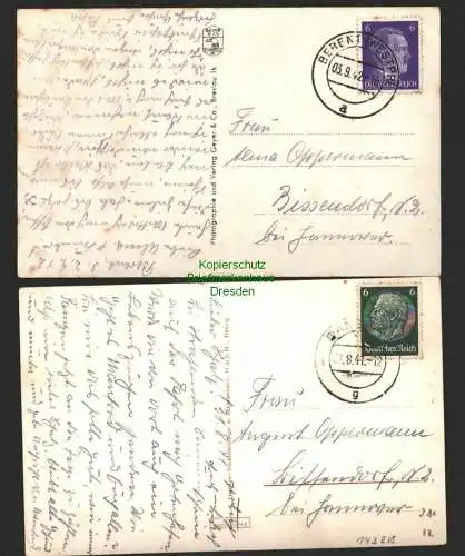 143818 2 AK Zoppot Sopot 1941 Seesteg Dampfer Seedienst Ostpreussen