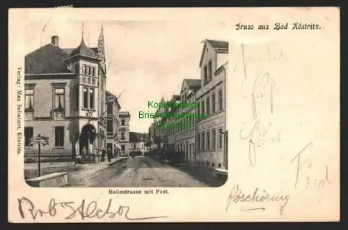 143264 AK Bad Köstritz Badestrasse mit Post 1903