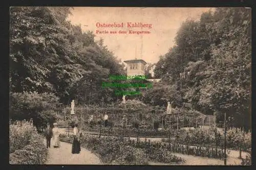 142909 AK Ostseebad Kahlberg um 1910 Partie aus dem Kurgarten