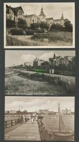 138646 3 AK Ostseebad Zinnowitz auf Usedom um 1925 Villen Strandpromenade