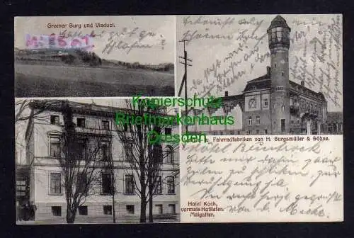 116989 Ansichtskarte Greener Burg Einbeck 1913 Kreiensen Waffen- und Fahrradfabriken H. Bur