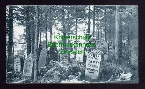 117092 Ansichtskarte Der jüdische Kirchhof Friedhof in Friedrichstadt Feldpost 1917