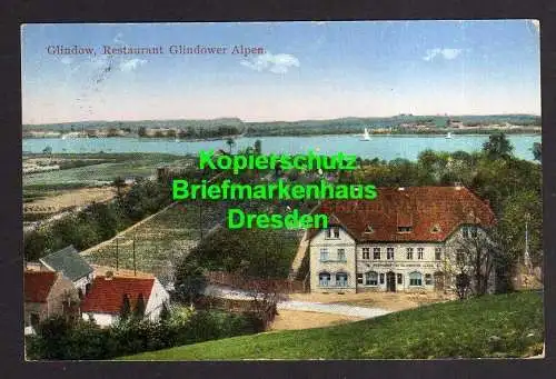 116351 Ansichtskarte Glindow bei Werder Havel Restaurant Glindower Alpen um 1925