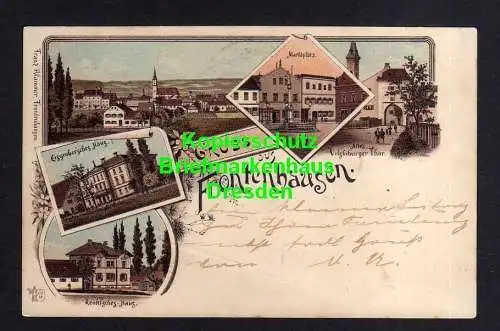 114830 Ansichtskarte Frontenhausen Litho 1898 Markt Altes Vilzbiburger Tor Eisgrubersches H