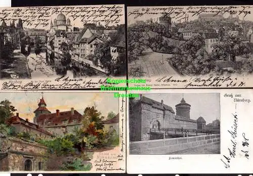 114411 7 Ansichtskarte Nürnberg Litho 1903 Restaurant Nassauer Keller Gänsemännchen Steiner