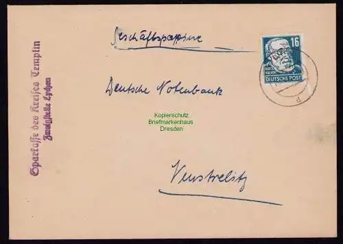 B18377 Brief Lychen 1950   Geschäftspapiere