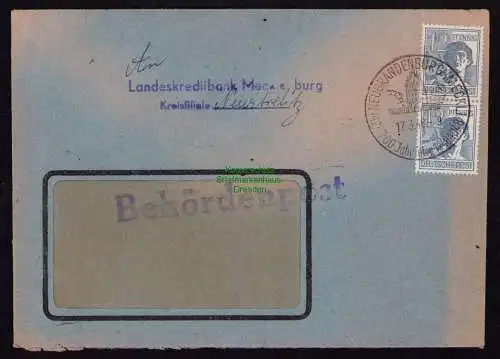 B18383 Brief Neubrandenburg 1948  SST 700 Jahrfeier Behördenpost