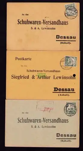 B18541 Togo Agome Palime 1912 Lome 1911    3 verschiedene Bestellkarten an Sc