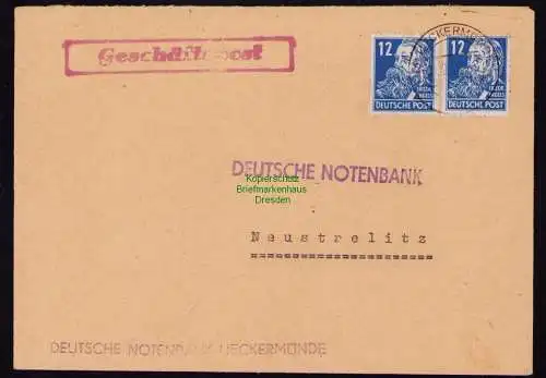 B18492 Brief Ueckermünde 1950   Geschäftspost